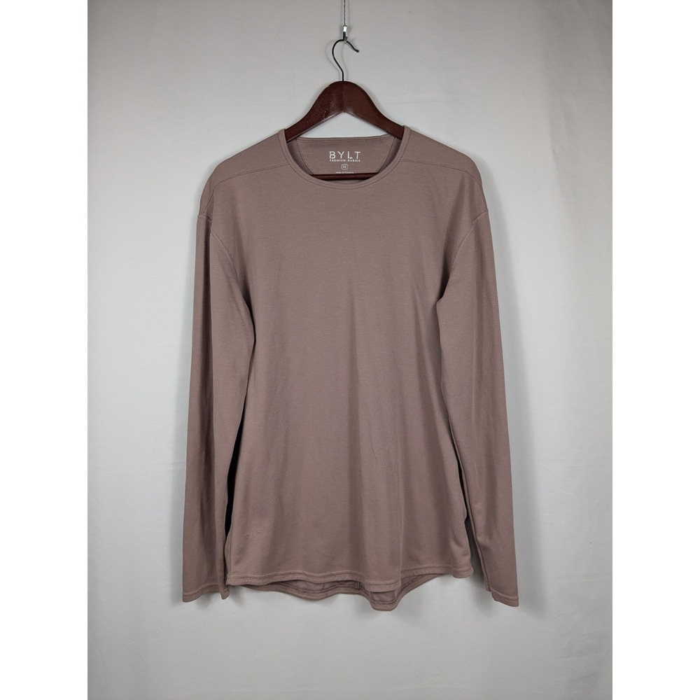 BYLT Shirt Drop Cut LUX Premium Basics Mens XL Long Sleeve Casual Stretch 2928